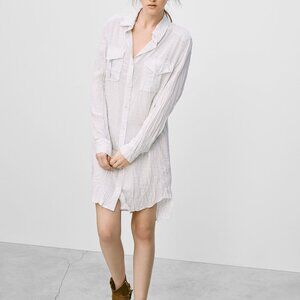 Aritzia Wilfred Free Soft Plaid 100%Rayon Shirt Dress Size S Excellent Condition